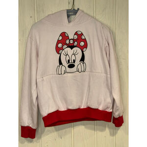 Girls Sun700xxo Minnie Mouse Hoodie White Red Medium